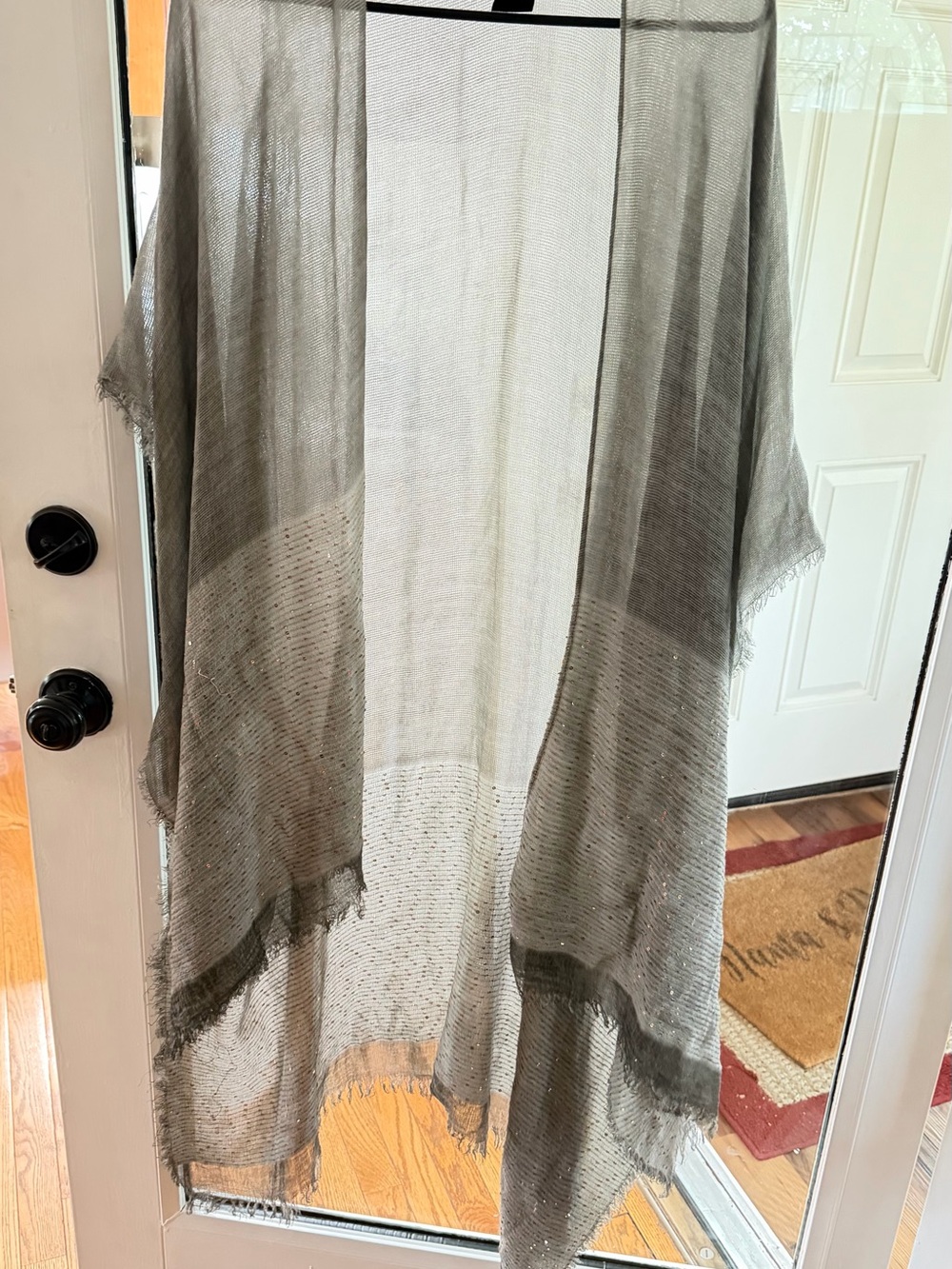 SAACHI Cream Sheer Knit Open Front Layering Piece